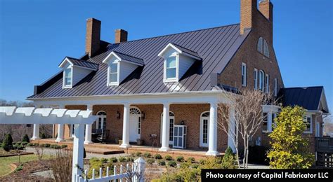 houses with a bronze metal roof|brown standing seam metal roof.